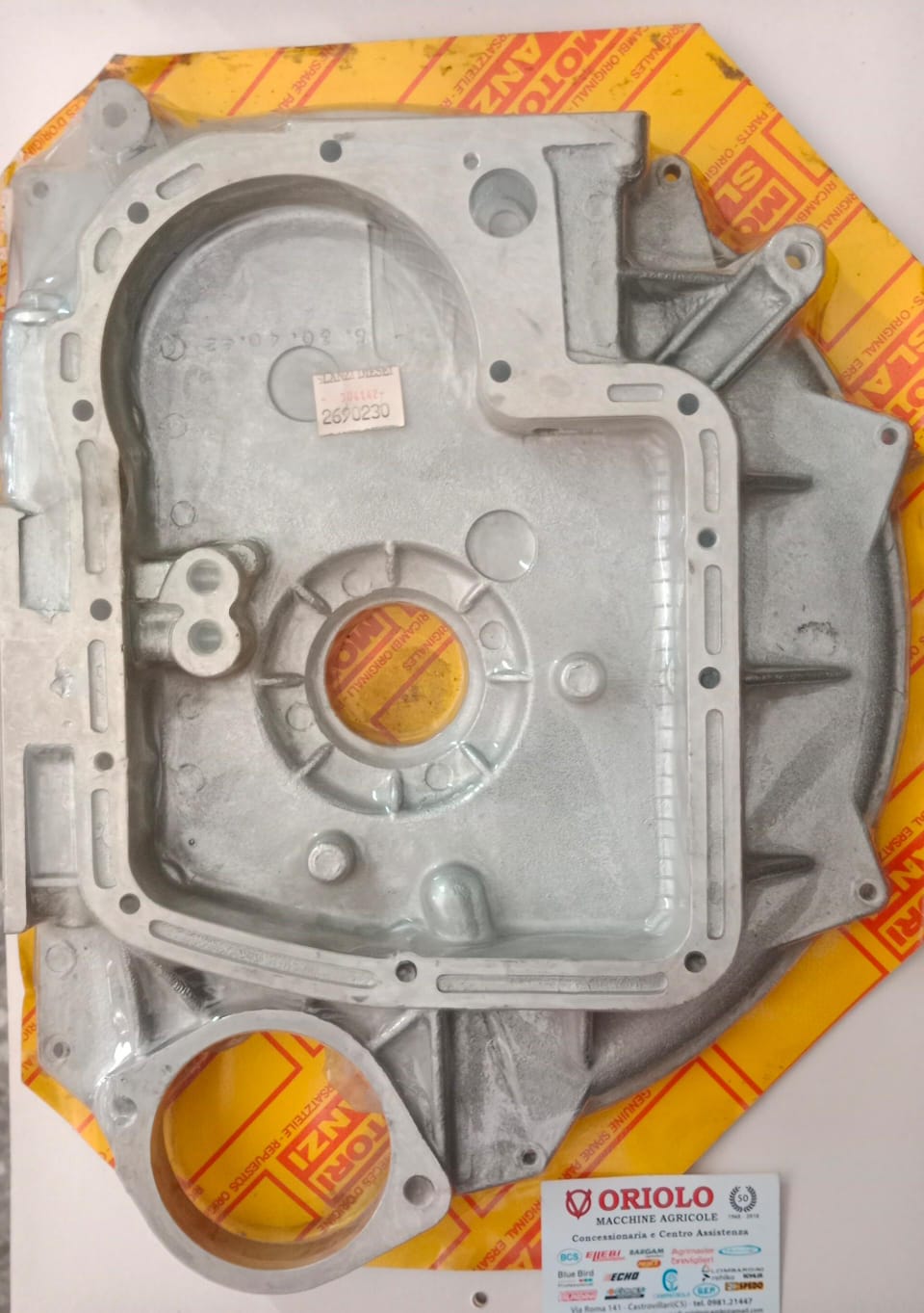 FLANGIA DISTRIBUZIONE  PER MOTORE SLANZI   DVA 920  DVA 1030